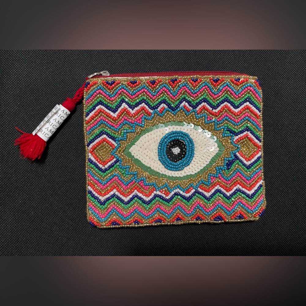 America & Beyond Multi Color Embellished Evil Eye… - image 1